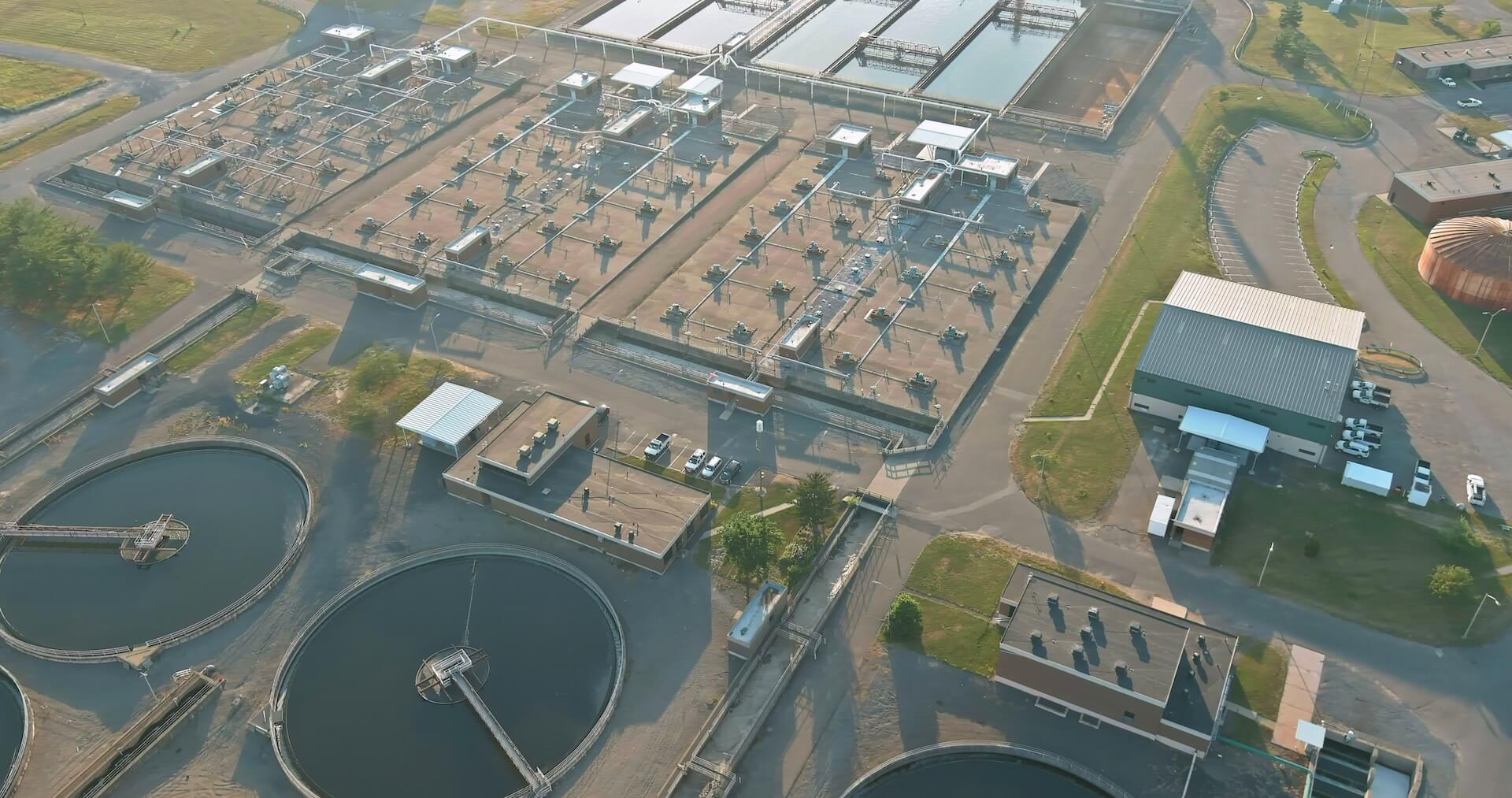 aerial-view-sewage-treatment-systems-surrounding-industrial-cleaning-construction